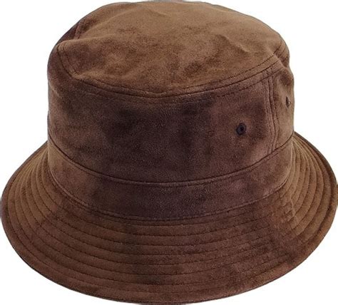 Cocoa Brown Suede Bucket Hat 